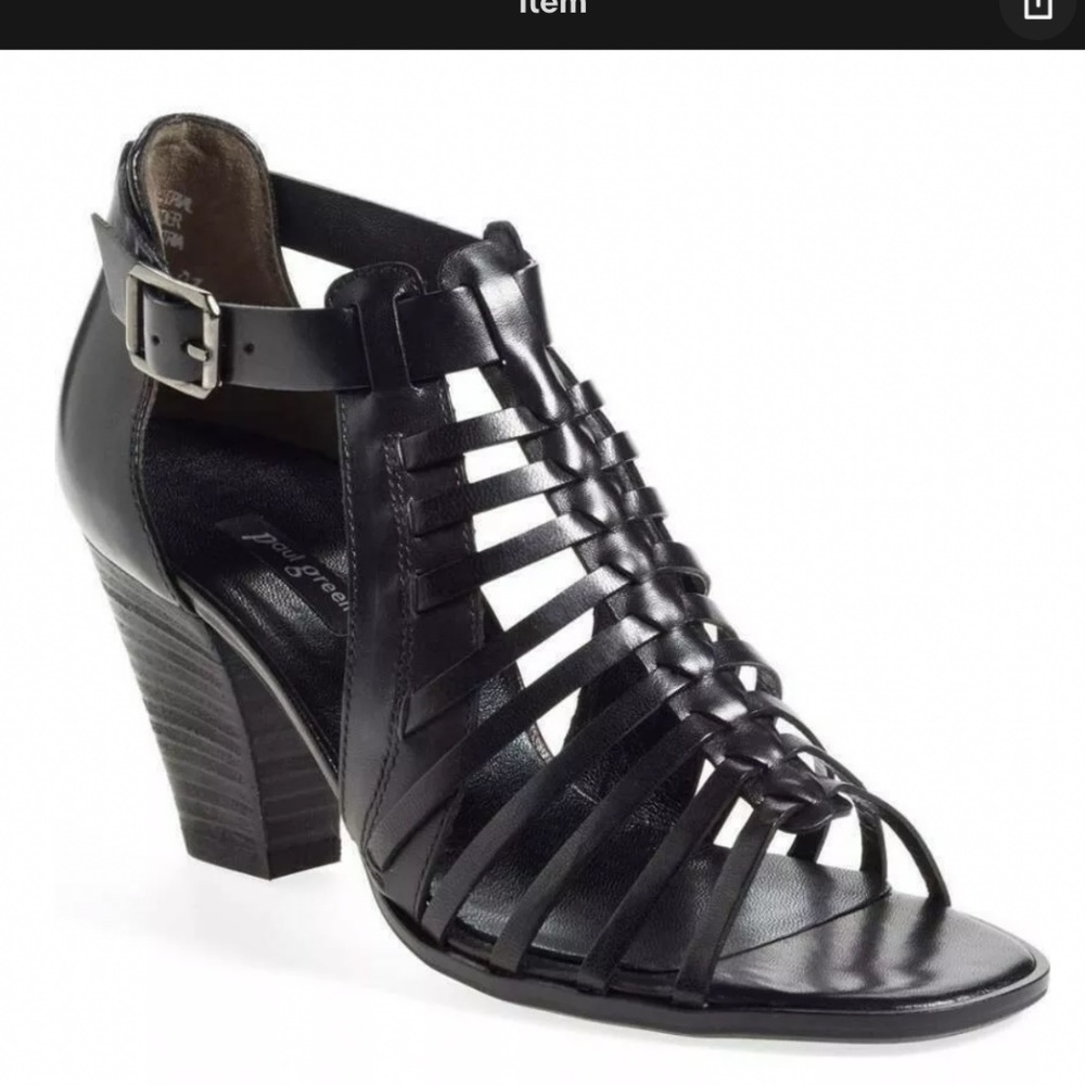 PAUL GREEN. CHRISTY.‎ BLACK LEATHER​​​​​